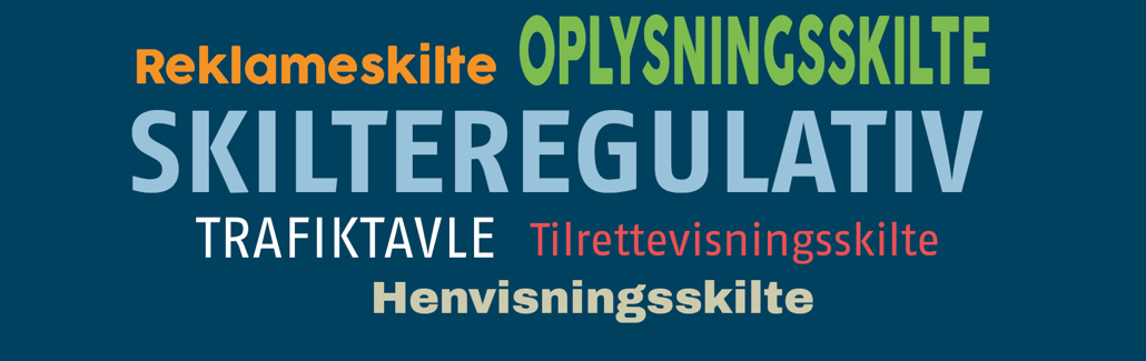 Billede som illustrerer et skilteregulativ